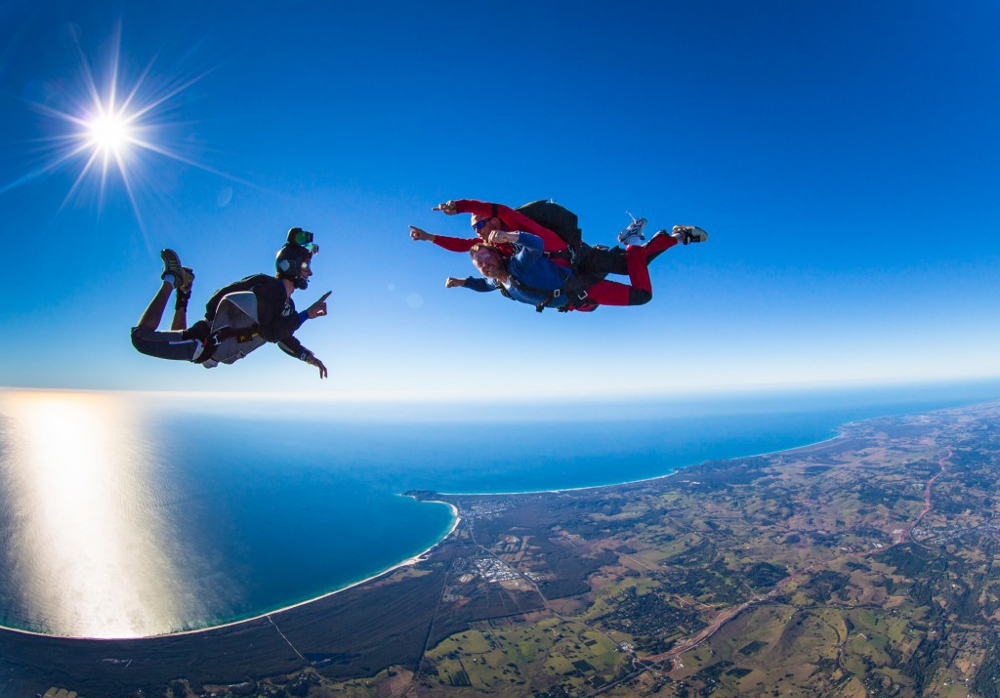 Sky-dive in Mauritius